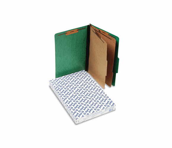 ESS2257GR Pressguard Classification Folders, Legal, Six-Section, Green, 10/Box By ESSELTE PENDAFLEX CORP.