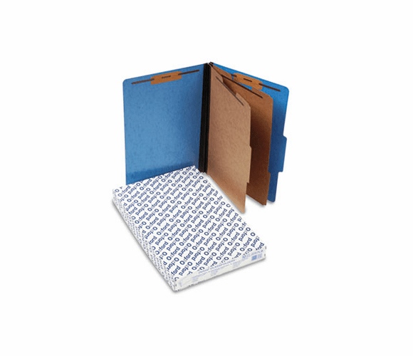 ESS2257LB Pressguard Classification Folders, Legal, Six-Section, Light Blue, 10/Box By ESSELTE PENDAFLEX CORP.