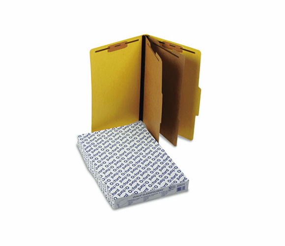 ESS2257Y Pressguard Classification Folders, Legal, Six-Section, Yellow, 10/Box By ESSELTE PENDAFLEX CORP.