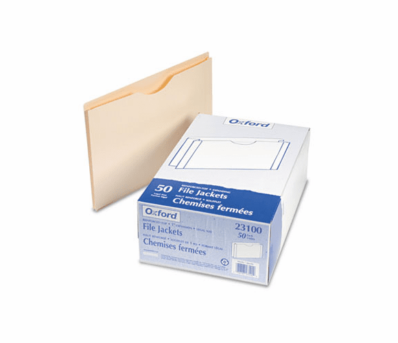 ESS23100 Double-Ply Tabbed File Jacket with One Inch Expansion, Legal, Manila, 50/Box By ESSELTE PENDAFLEX CORP.