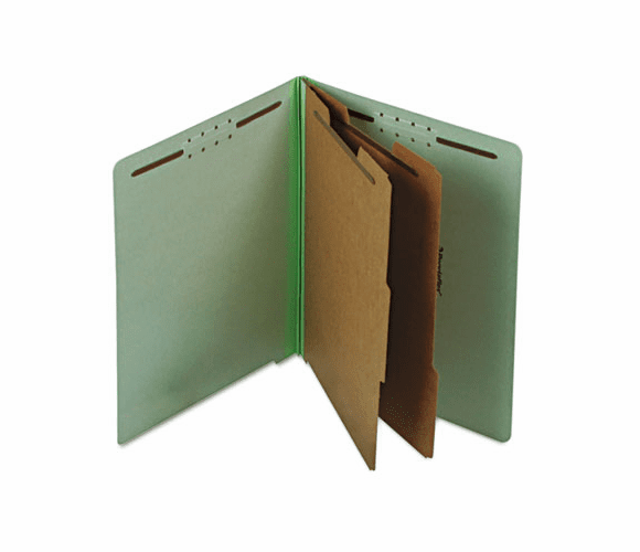 ESS23224 Extra-Hvy Pressboard Classification Folders, Letter, Six-Section, 10/Box By ESSELTE PENDAFLEX CORP.