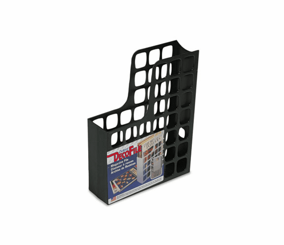 ESS24466 DecoFile Plastic Magazine File, 3 x 9 1/2 x 12 1/2, Black By ESSELTE PENDAFLEX CORP.