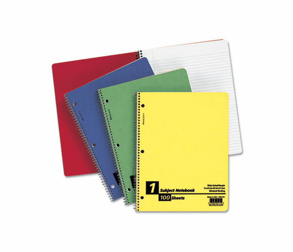 ESS25206 Wirelock Subject Notebook, College/Med Rule, Letter, White, 80 Sheets/Pad By AMPAD/DIV. OF AMERCN PD&PPR