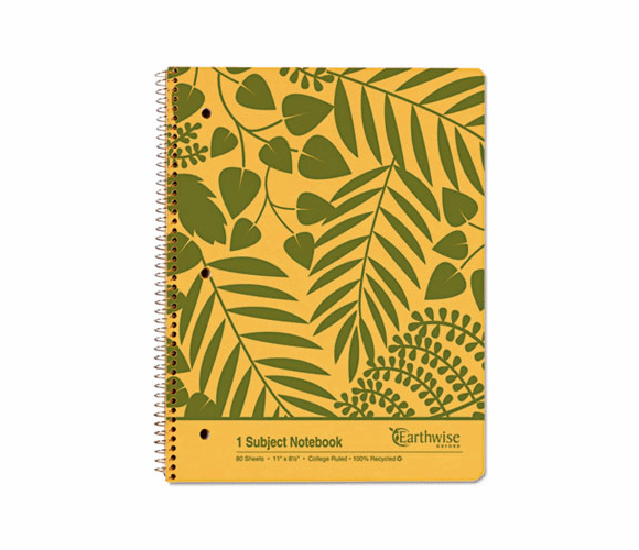 ESS25480 Autumn Leaf Wirebound Notebook, College/Med Rule, 8-1/2 x 11, White, 80 Sheets By AMPAD/DIV. OF AMERCN PD&PPR