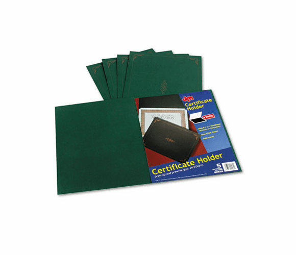 ESS29900605BGD Certificate Holder, 12-1/2 x 9-3/4, Green, 5/Pack By ESSELTE PENDAFLEX CORP.