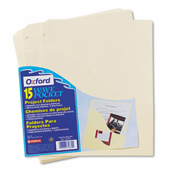 ESS31870 Slash Pocket Project Folders, Jacket, Letter, Manila, 15/Pack By ESSELTE PENDAFLEX CORP.
