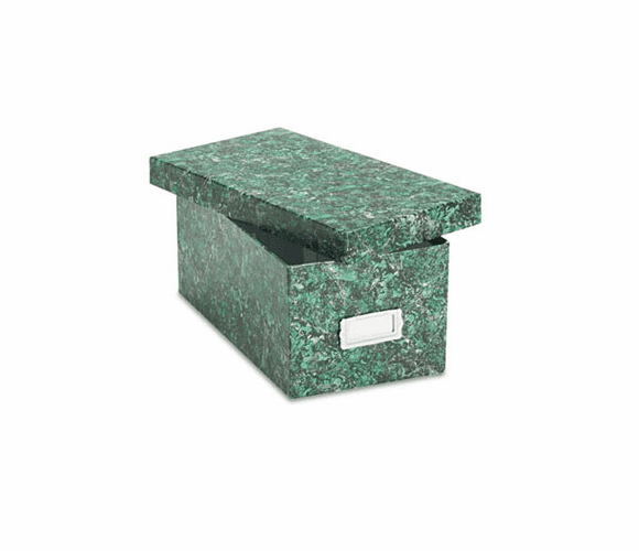 ESS39642 Reinforced Board Card File, Lift-Off Lid, Holds 1,200 4 x 6 Cards, Green Marble By ESSELTE PENDAFLEX CORP.