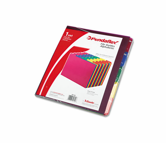 ESS40142 Top Tab File Guides, Alpha, 1/5 Tab, Polypropylene, Letter, 25/Set By ESSELTE PENDAFLEX CORP.