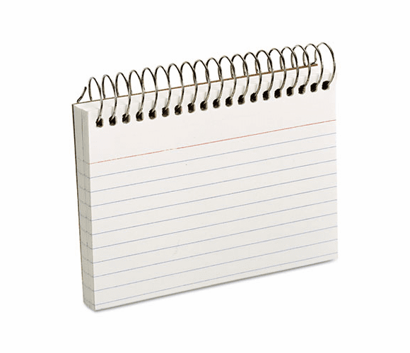 ESS40282 Spiral Index Cards, 3 x 5, 50 Cards, White By ESSELTE PENDAFLEX CORP.