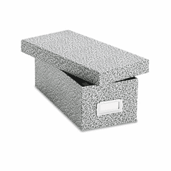 ESS40588 Reinforced Board Card File with Lift-Off Lid Holds 1200 3 x 5 Cards, Black/White By ESSELTE PENDAFLEX CORP.
