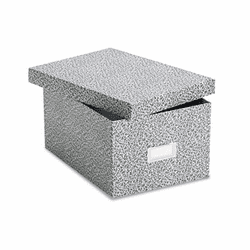 ESS40590 Reinforced Board Card File with Lift-Off Lid Holds 1200 5 x 8 Cards, Black/White By ESSELTE PENDAFLEX CORP.