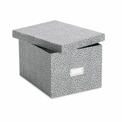 ESS40591 Reinforced Board Card File with Lift-Off Lid Holds 1200 6 x 9 Cards, Black/White By ESSELTE PENDAFLEX CORP.