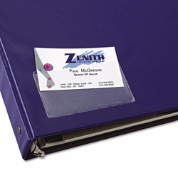 ESS41035 Top Load Self-Adhesive Business Card Holder, Top Load, 3-1/2 x 2, Clear, 10/Pack By ESSELTE PENDAFLEX CORP.