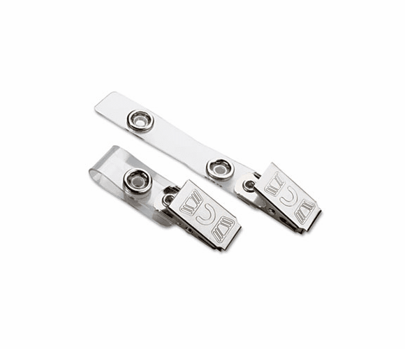 ESS41040 ID Badge Clip with Snap Strap, 100 Clips and Straps/Box By ESSELTE PENDAFLEX CORP.