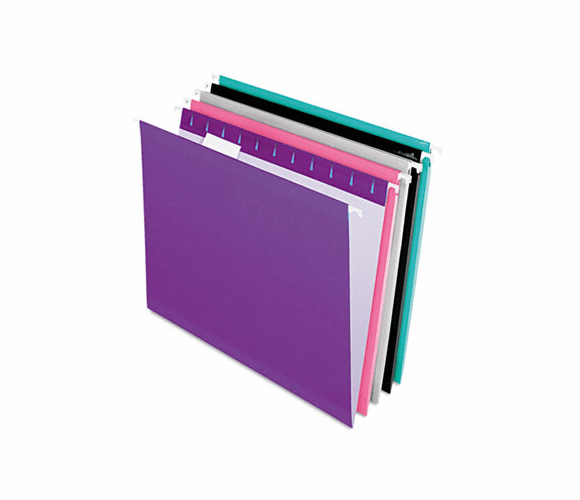 ESS415215ASST2 Reinforced Hanging Folders, Letter, Pastel Colors, 25/Box By ESSELTE PENDAFLEX CORP.
