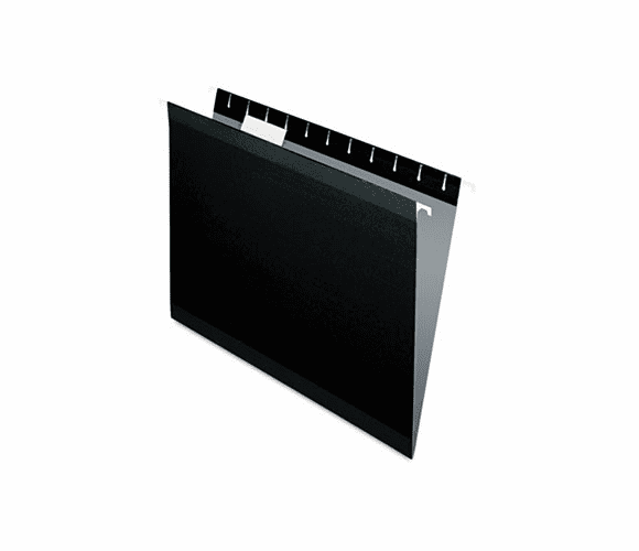 ESS415215BLA Reinforced Hanging File Folders, Letter, Black, 25/Box By ESSELTE PENDAFLEX CORP.