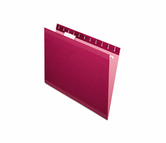ESS415215BUR Reinforced Hanging Folders, Letter, Burgundy, 25/Box By ESSELTE PENDAFLEX CORP.