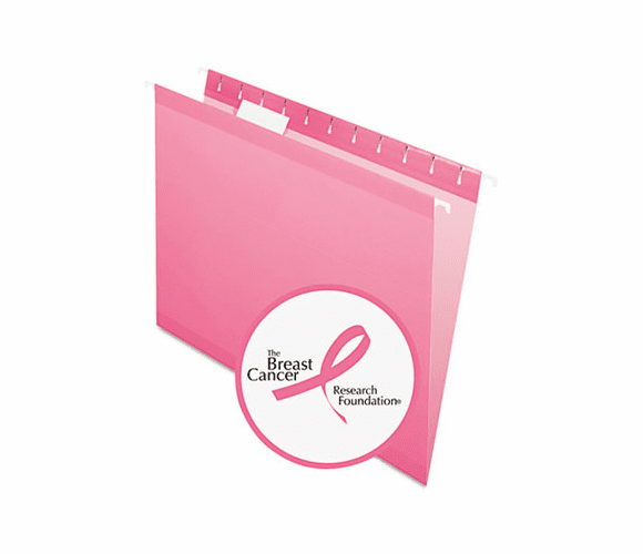 ESS415215PIN Reinforced Hanging File Folders, Letter, Pink, 25/Box By ESSELTE PENDAFLEX CORP.