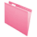 ESS415215PIN Reinforced Hanging File Folders, Letter, Pink, 25/Box By ESSELTE PENDAFLEX CORP.