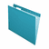 ESS415215TEA Reinforced Hanging File Folders, Letter, Teal, 25/Box By ESSELTE PENDAFLEX CORP.