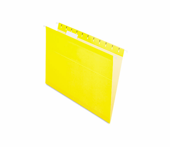 ESS415215YEL Reinforced Hanging File Folders, Letter, Yellow, 25/Box By ESSELTE PENDAFLEX CORP.
