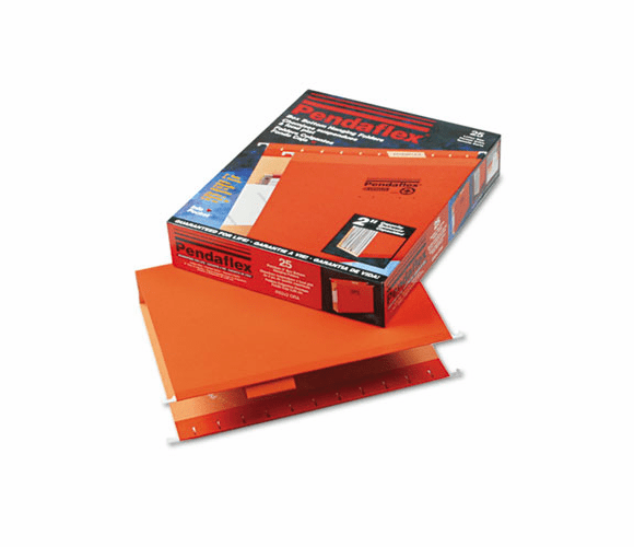ESS4152X2ORA Reinforced 2" Extra Capacity Hanging Folders, Letter, Orange, 25/Box By ESSELTE PENDAFLEX CORP.