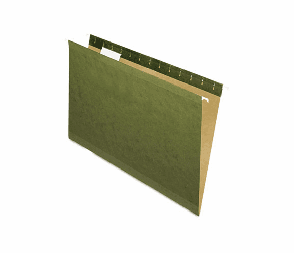 ESS415315 Reinforced Hanging File Folders, 1/5 Tab, Kraft, Legal, Standard Green, 25/Box By ESSELTE PENDAFLEX CORP.