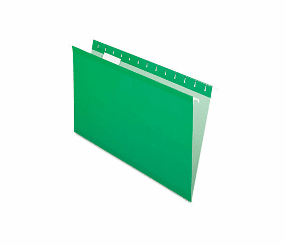 ESS415315BGR Reinforced Hanging Folders, Legal, Bright Green, 25/Box By ESSELTE PENDAFLEX CORP.