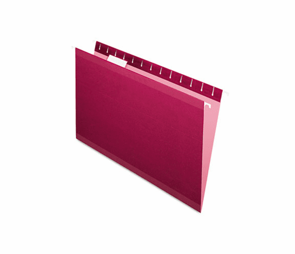 ESS415315BUR Reinforced Hanging Folders, Legal, Burgundy, 25/Box By ESSELTE PENDAFLEX CORP.