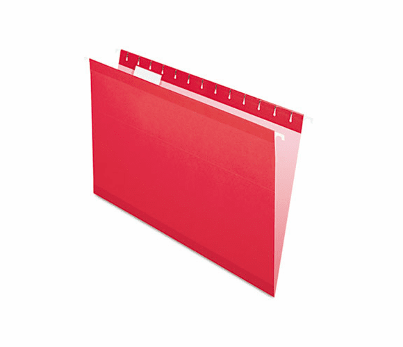 ESS415315RED Reinforced Hanging File Folders Legal, Red, 25/Box By ESSELTE PENDAFLEX CORP.