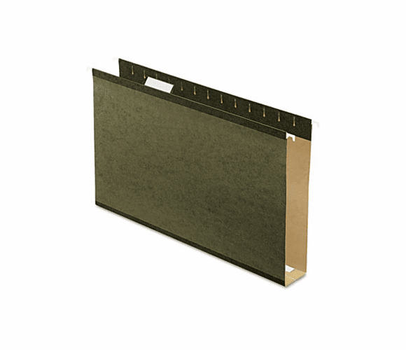 ESS4153X2 Reinforced 2" Extra Capacity Hanging File Folders, Legal, Standard Green, 25/Box By ESSELTE PENDAFLEX CORP.