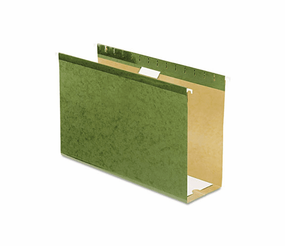 ESS4153X4 Reinforced 4" Extra Capacity Hanging Folders, Kraft, Legal, Stnd Green, 25/Box By ESSELTE PENDAFLEX CORP.