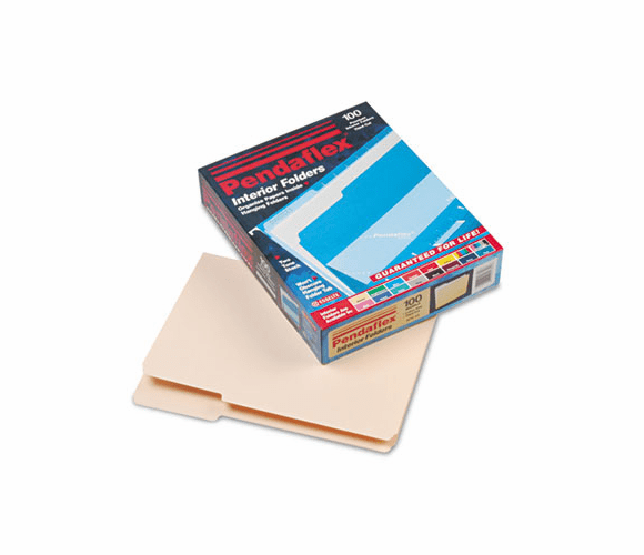 ESS421013 Interior File Folders, 1/3 Cut Top Tab, Letter, Manila 100/Box By ESSELTE PENDAFLEX CORP.