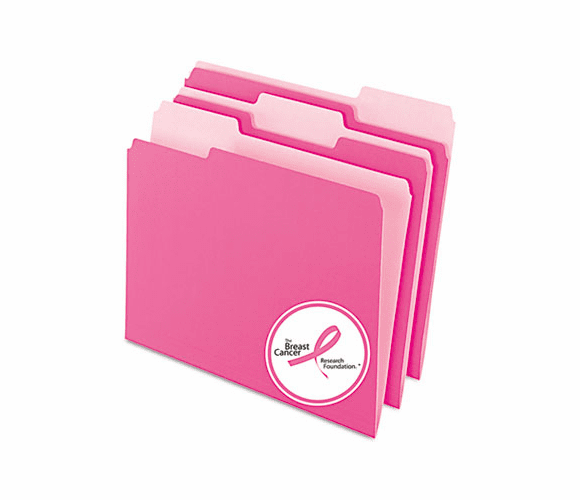 ESS421013PIN Interior File Folders, 1/3 Cut Top Tab, Letter, Pink, 100/Box By ESSELTE PENDAFLEX CORP.