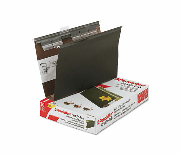 ESS42703 Ready-Tab Lift Tab 2" Capacity Hanging Folders, Legal,  Green, 20/Box By ESSELTE PENDAFLEX CORP.