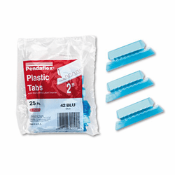 ESS42BLU Hanging File Folder Tabs, 1/5 Tab, Two Inch, Blue Tab/White Insert, 25/Pack By ESSELTE PENDAFLEX CORP.