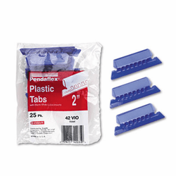 ESS42VIO Hanging File Folder Tabs, 1/5 Tab, Two Inch, Violet Tab/White Insert, 25/Pack By ESSELTE PENDAFLEX CORP.