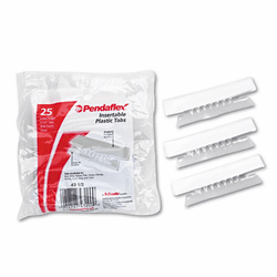 ESS4312 Hanging File Folder Tabs, 1/3 Tab, 3 1/2 Inch, Clear Tab/White Insert, 25/Pack By ESSELTE PENDAFLEX CORP.