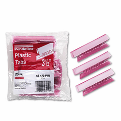 ESS4312PIN Hanging File Folder Tabs, 1/3 Tab, 3 1/2 Inch, Pink Tab/White Insert, 25/Pack By ESSELTE PENDAFLEX CORP.