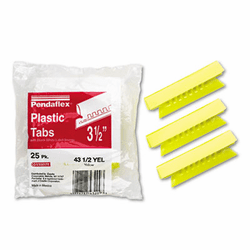 ESS4312YEL Hanging File Folder Tabs, 1/3 Tab, 3 1/2 Inch, Yellow Tab/White Insert, 25/Pack By ESSELTE PENDAFLEX CORP.