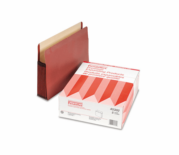 ESS45302 Watershed Seven Inch Expansion File Pocket, Straight Cut, Letter, Red, 5/Box By ESSELTE PENDAFLEX CORP.