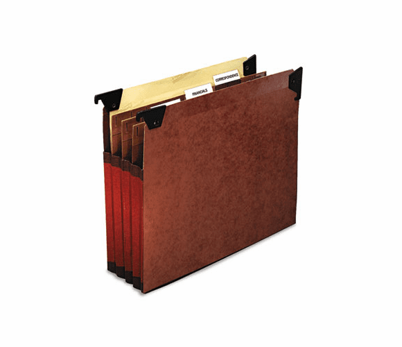 ESS45422 3 1/2 Inch Expansion Swing Hook Hanging File Pockets, Manila, Letter, Red, 5/Box By ESSELTE PENDAFLEX CORP.