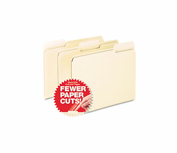 ESS48420 CutLess File Folders, 1/3 Cut Top Tab, Letter, Manila, 100/Box By ESSELTE PENDAFLEX CORP.