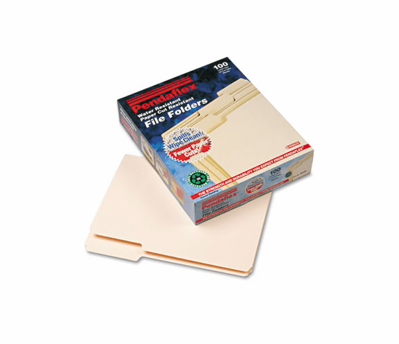 ESS48430 CutLess/WaterShed File Folders, 1/3 Cut Top Tab, Letter, Manila, 100/Box By ESSELTE PENDAFLEX CORP.