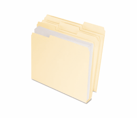 ESS48436 CutLess/WaterShed/Double Stuff File Folders, 1/3 Cut, Manila, Letter, 50/BX By ESSELTE PENDAFLEX CORP.