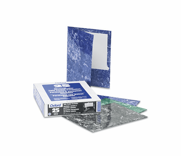 ESS50190 Marble High Gloss Portfolio, Charcoal/Green/Navy/Purple By ESSELTE PENDAFLEX CORP.