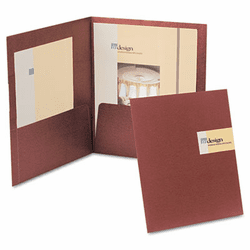 ESS50683 YourStyle Custom Card Folio Presentation Folder, Letter Size, Burgundy, 4/Pack By ESSELTE PENDAFLEX CORP.