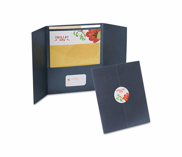 ESS50690 YourStyle Custom Gate Folio Presentation Folder, Letter Size, Black, 4/Pack By ESSELTE PENDAFLEX CORP.