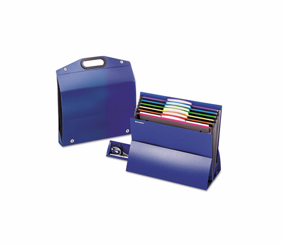 ESS51068 Two Inch Expansion Desktop File, Six Pockets, Poly, Letter, Blue By ESSELTE PENDAFLEX CORP.