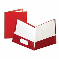 ESS51718 High Gloss Laminated Folder, 100-Sheet Capacity, Crimson, 25/Box By ESSELTE PENDAFLEX CORP.